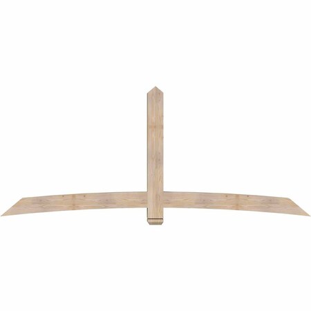 Ekena Millwork Bellingham Smooth Timber Gable Bracket, Douglas Fir, 108"W x 45"H x 5 1/2"D x 5 1/2"F, 10/12 Pitch GBW108X45X0606BEL00SDF